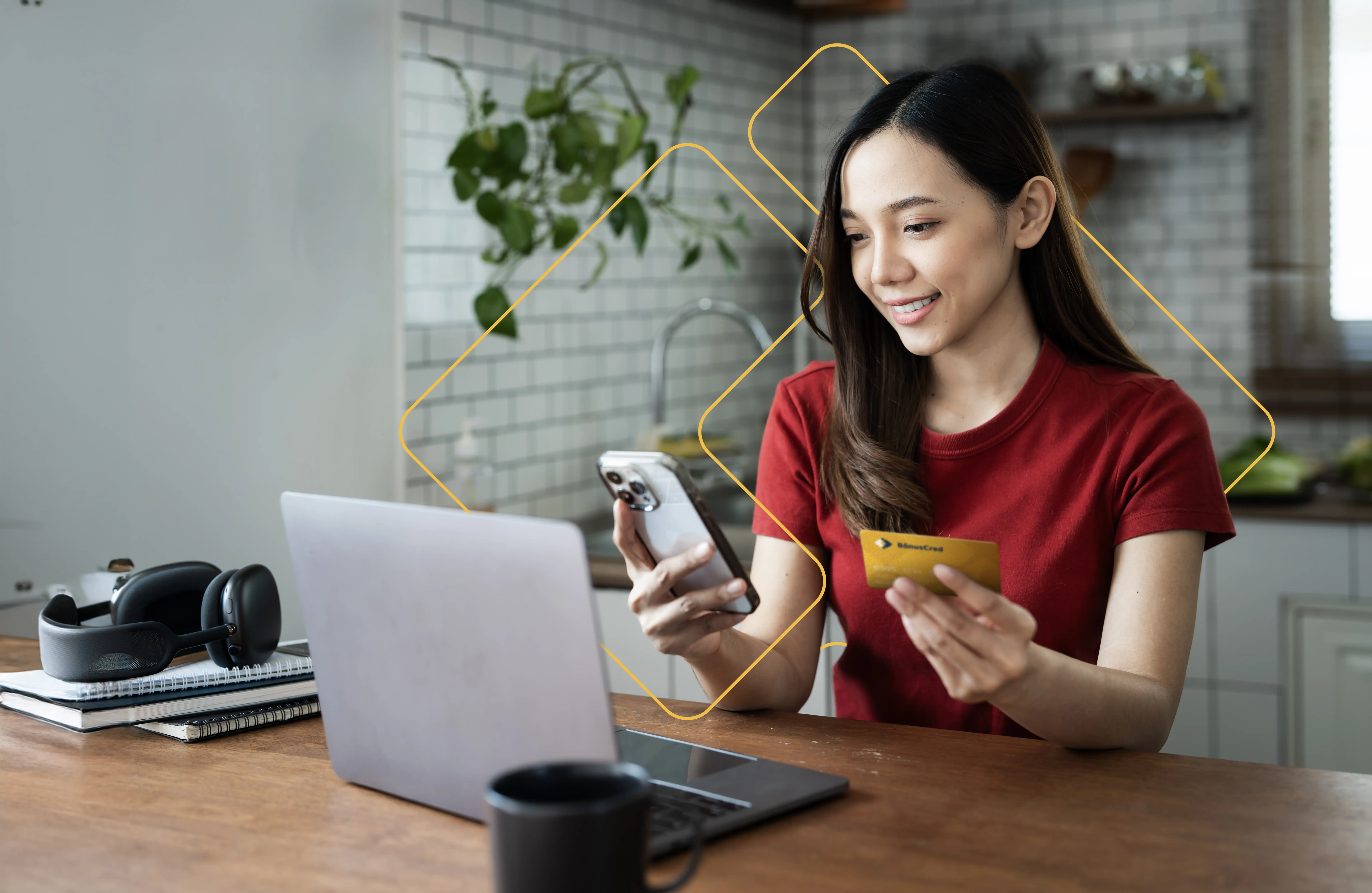 Imagem de uma mulher desbloqueando